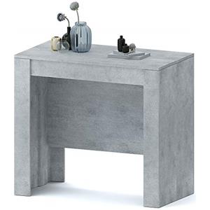 Arreditaly Tavolo Consolle Allungabile Oslo Fino A 2.37 Metri, Tavolo 10 Posti Salvaspazio Multiposizione, Design Moderno Ed Elegante, Consolle Per Casa E Ufficio, 78 x 51 x 90 cm, Colore Grigio Cemento