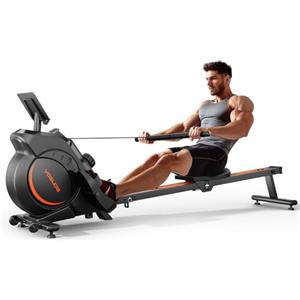 YOSUDA Timone magnetico/ad acqua, capacità di peso 158 kg - vogatore per uso domestico con Bluetooth, supporto app, supporto tablet e comodo cuscino