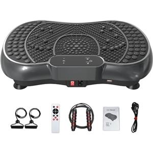 GartistGo Piattaforma Vibrante Fitness Bluetooth 2026, 99 Livelli di Velocità, 15 Programmi, Corda per Saltare, Fasce di Resistenza, Telecomando, Perdita di Peso e Muscolazione a Domicilio