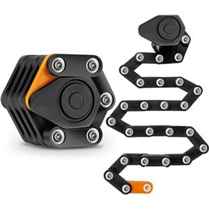 Generic Lucchetto Monopattino Elettrico Pieghevole Lucchetto Bici Combinazione Antifurto Alta Sicurezza Catena per Bicicletta Elettrica Moto Serratura a 4 Cifre con Supporto