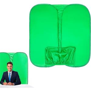 Generic Webcam Green Screen - Pieghevole a doppia faccia Sfondi Fotografia | Video Studio chiama Streaming Schermo verde Backdrop per webcam live streaming