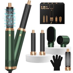 UKYITU Asciugacapelli 5 in 1 Hair Styler, Air Styler Phone 5 in 1 Multifunzione Phon Capelli,Spazzola Asciugacapelli Per Dare Volume Ai Capelli, Lisciare, Arricciare, Ioni Air Curler Brush,Strumenti Capelli