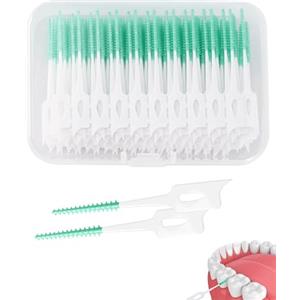 IPNSDON 100 Pezzi Scovolini dentali, Scovolino Interdentale Silicone Scovolino Denti Spazzolini Interdentali con Scatola per l'Igiene Dentale Mantenimento Della Salute Orale