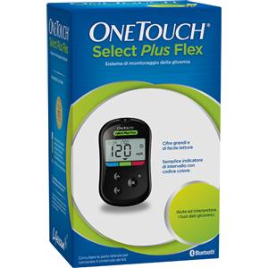 Lifescan OneTouch Select Plus Flex - Glucometro Tascabile per Monitoraggio Glicemia con Accessori Inclusi