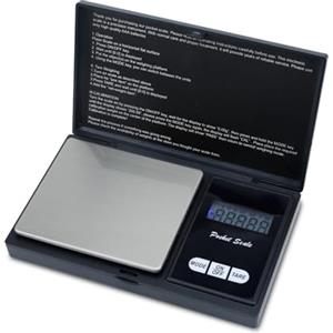 INTIRILIFE Bilancia Tascabile Digitale 500g in Nero - Bilancia di precisione Elettronica con Funzione di Tara e Display LCD - Bilancia di Estrema precisione per Monete, Gioielli, Oro, Cucina