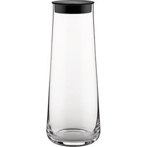 Alessi Eugenia NF09/3100 - Caraffa di Design con Tappo in Silicone, Estetica Minimale, in Vetro Cristallino, 110 cl