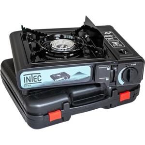 INTEC - Fornello a gas portatile 2200W Etna Accensione Piezo Valigetta Cartuccia Gas Campeggio Escursionismo Cantiere Cottura Esterna