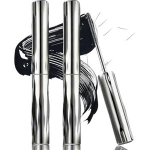 Lawqiny 2Pezzi Iron Wand Mascara, Metal Mascara, Mascara Volumizzante e Allungante, Scovolino Metallico 3D Curling, Allungamento naturale delle ciglia
