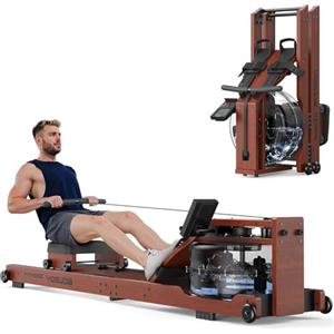 YOSUDA Vogatore pieghevole per casa, grande serbatoio 22L, APP/Bluetooth, design ultra silenzioso, supporto telefono regolabile, 190cm/182kg, pre-assemblato al 98%, vogatore professionale per casa