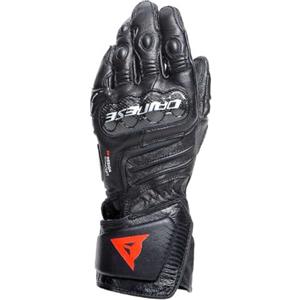 DAINESE - Carbon 4 Long Gloves, Guanto Moto Lungo in Pelle, con Protezioni delle Nocche in Carbonio, Uomo, Nero/Nero/Nero, XXXL