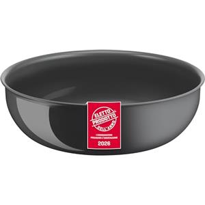 Lagostina Ingenio Vivissima, Wok in Ceramica Antiaderente Ø26 cm Utilizzabile con Manico Rimovibile (non incluso), 100% Alluminio Riciclato, Adatto a Tutte le Fonti di Calore Inclusa Induzione