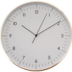 LUUK LIFESTYLE Orologio da Parete 31cm, Quarzo con Meccanismo Silenzioso, Regali Inaugurazione, orologi Cucina, Regalo casa nuova, Ideale per Salotto, Soggiorno, Ufficio, Bianco e Oro