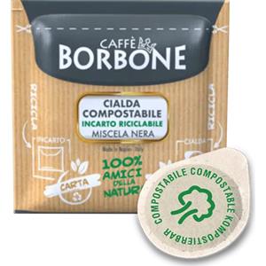 Caffè Borbone Miscela Nera - 150 Cialde ESE 44mm Compostabili, Gusto Intenso e Cremoso