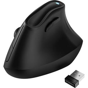 KYSONA EM18 Mouse verticale ergonomico senza fili, design Ergo, mouse senza fili Bluetooth per mani medie/grandi, clic silenzioso, DPI regolabile a 5 livelli, mouse tunnel carpale per computer/PC/Mac