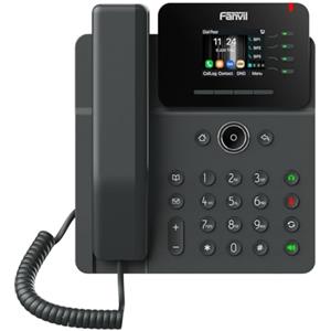 Fanvil V61W Telefono IP WiFi, 4 Linee SIP, 12 Tasti Programmabili, Display LCD, Supporto Cuffie RJ9, Nero