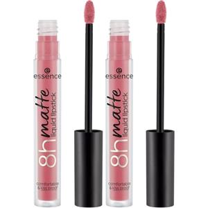 Essence Cosmetics 8H Matte Rossetto Liquido, Lunga Durata, Opacizzante, Asciugatura Rapida, Opaca, 2.5 ml (Confezione da 2)