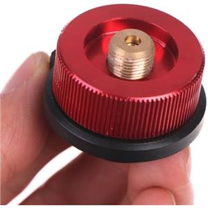 Yhenlovtt Adattatore per fornello da campeggio butano 1/5 convertitore con contenitore per serratura lega di alluminio Plus gas rame compatibile