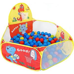 Generico Piscina Con Palline Per Bambini - Tenda Da Gioco Pieghevole Con Canestro Da Basket | Casetta Da Gioco Rinforzata Per Mini Piscina Con Palline Per Uso Interno Ed Esterno, Per Ragazzi E Rag