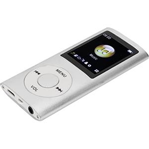 TIKATARER Lettore MP3 da 32 GB, Lettore Musicale Portatile, di qualità Audio Lossless con Altoparlante, Radio FM e Supporto Playlist, Fino a 64 GB, Ideale per Sport, Corsa e Ascolto di Musica (SILVER)
