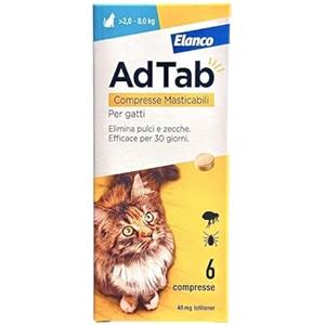 AdTab Compresse Masticabili per Gatti >2,0-8,0 kg - 6 Compresse