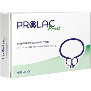 HERING SRL HERING PROLAC PROST 30 COMPRESSE 1 Gr., epilobio, boswellia e pygeum, con aggiunta di zinco, vitamina D3 e probiotici. Funzionalità della Prostata