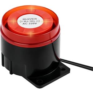 ZestEcho Sirena allarme esterno 220 V 120 dB sistema antifurto casa impermeabile con allarme acustico e luminoso lampeggiante rosso stroboscopico per sicurezza domestica