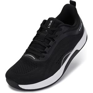 WHITIN Women's Zero Drop Wide Width Toe Box Road Running Shoes Size 8.5 Comfortable Stability Slip Resistant Workout Walking Tennis Footwear 40 Black