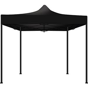 FRANKYSTAR KEBON - GAZEBO DA GIARDINO 3X3 IMPERMEABILE TENDONE PIEGHEVOLE PER FIERE… (Nero)