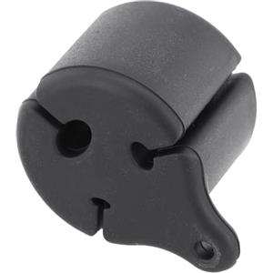 Yhenlovtt Supporto in silicone per canna da pesca resistente, 38 x 38 x 30 mm, diametro 021 cm, aste per esche resistenti, adatte per pescatori con clip (nero)