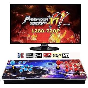 VEGAMED 36700 Giochi in 1 Funzione di download 3D Pandora's Box, 3D Arcade Game Console Supporto Download Aggiungi gioco extra, Gioco 3D, 1280x720 Full HD, Ricerca/Salva/Pausa , 4 giocatori online