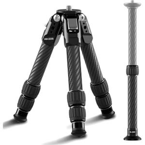 SIRUI Mini Treppiede in Fibra di Carbonio con Colonna Centrale Estensibile, Ultraleggero Treppiede da Viaggio Leggero per Fotocamera, Altezza Massima 66CM, Supporta 15KG, AM-223S+SL-100S