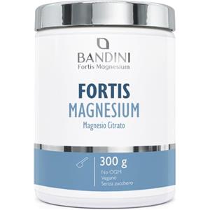 Bandini® FORTIS MAGNESIUM per Stitichezza - Magnesio Citrato e Carbonato Completo in Polvere - Lassativo Forte per Ansia, Stress e Memoria - Riduzione di stanchezza e affaticamento - 100% Vegan - 300g