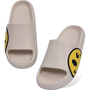 Waysoland Ciabatte donna uomo estive da Spiaggia Sandali,Ciabatte Morbide per bambini bagno,Doccia,pantofole antiscivolo infradito per interni esterni(Bianco,25/26 EU)