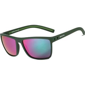 ZENOTTIC Occhiali da sole polarizzati uomo leggero TR90 montatura UV400 protezione occhiali da sole quadrati, C19 Montatura verde/Lente polarizzata viola