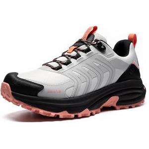 NORTIV 8 Scarpe Trekking Donna Impermeabili Leggeri da Trekking All'aperto Antiscivolo Comodi Campeggio Stivali Traspiranti alla Caviglia,Size 40,Grigio-Scuro,SNHI26003W