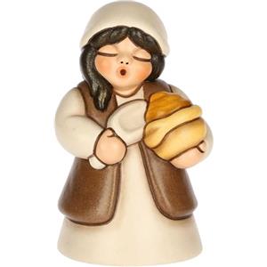 THUN, Venditrice di Spezie in Ceramica di Alta Qualità, Collezione Presepe Classico, Statuine per Presepe di Natale da Collezione, 4,9 x 4,6 x 7,9 cm
