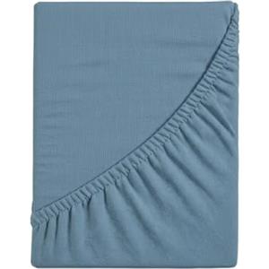 hermet Lenzuolo Sotto con Angoli Matrimoniale, 100% Jersey di Cotone Elasticizzato sui 4 Lati, Misura cm.170/180x190/200, Altezza Angolo fino a 30cm, Oeko-tex Certificato, No stiro