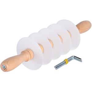 Elettro Center Mattarello Tagliapasta per sfoglia, Legno, Bianco, Art.005