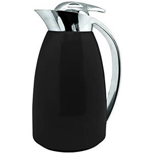 Nerthus FIH 726 caraffa termica acciaio inox interno vetro 1 litro nera
