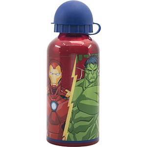 Stor Bottiglia in alluminio per bambini - borraccia per bambini - bottiglia d'acqua riutilizzabile da 400 ml Avengers - Marvel
