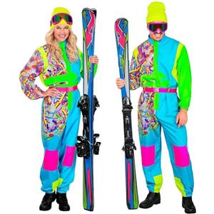 W WIDMANN MILANO Party Fashion - Tuta da sci in costume per donna e uomo, tuta con cintura, design retrò per carnevale e feste après-ski