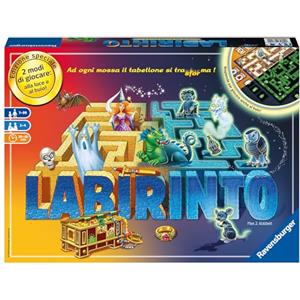 Ravensburger - Labirinto Glow In The Dark | Labirinto Gioco Da Tavolo | Giochi Da Tavolo Adulti E Bambini 7 Anni O Più | 2-4 Giocatori | Idee Regalo