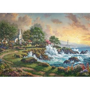 Schmidt Spiele 58628 Gemma in Riva al Mare, Thomas Kinkade, Puzzle 1000 Pezzi