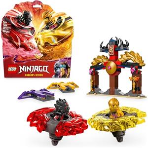 LEGO NINJAGO Battle Pack Draghi dello Spinjitzu - 2 Trottole Giocattolo, Tempio Costruibile, Elementi di Potere e 2 Minifigure, Giochi per Bambini e Bambine da 6 Anni da La Rivolta dei Draghi 71826