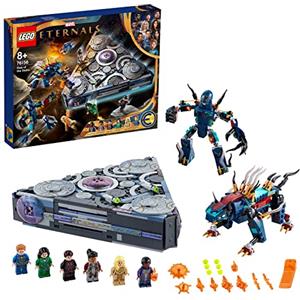 LEGO Marvel L'Ascesa di Domo, Navicella Spaziale dal Film sugli Eterni,Giocattolo da Costruire con 6 Minifigure dei Supereoi e 2 Deviant, Idee Regalo, Giochi per Bambini e Bambine da 8 Anni 76156