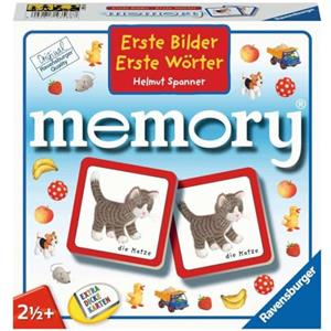 Ravensburger Giochi per bambini, 88688 Prime immagini - First words memory®, con motivi tratti dal libro per bambini Helmut Spannner, giocattoli a partire da 2 anni