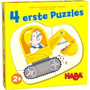 HABA 306181-4 Primi Puzzle - Cantieri, Puzzle a Partire da 2 Anni