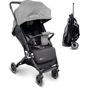 Mobiclinic®, Passeggino Leggero, Ultra Compatto, Imbracatura a 5 Punti, Manubrio Monomaniglia, Carrello Pieghevole, Cestino, 0-36 Mesi, Regolabile, Cappottina Pieghevole, Freni con Blocco, Trip