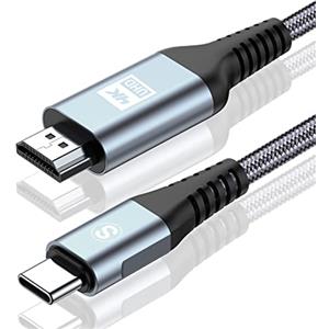 sweguard Cavo USB C HDMI 4K 2M, UHD Adattatore Tipo C per Thunderbolt 4 3 Compatible con iPhone 17 16 15 Plus Pro Max,MacBook Pro/Air,iMac,iPad Pro,Samsung S26 S25 S24 S23 a s8,Surface,Dell