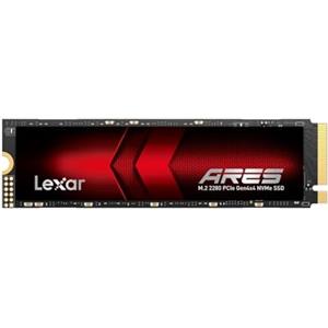 Lexar ARES SSD 1TB M.2 2280 PCIe Gen4x4 NVMe Interno - Fino a 7.400 MB/s in Lettura e 6.500 MB/s in Scrittura, SSD per PS5, PC, Laptop, Videogiochi, Creativi, Professionisti